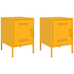 (yellow, 2 pcs) vidaXL Bedside Cabinet Bedroom Nightstand Bed Side Table Bed Cab (yellow, 2 pcs) vidaXL Bedside Cabinet Bedroom Nightstand Bed Side Table Bed Cab