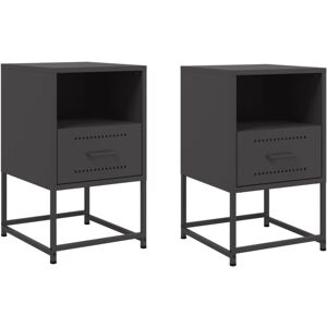 (black, 2 pcs) vidaXL Bedside Cabinet Nightstand Side Table Bed Cabinet Bed Tabl (black, 2 pcs) vidaXL Bedside Cabinet Nightstand Side Table Bed Cabinet Bed Tabl