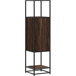 vidaXL Highboard Brown Oak 35.5x35x139 cm Engineered Wood and Metal vidaXL Highboard Brown Oak 35.5x35x139 cm Engineered Wood and Metal
