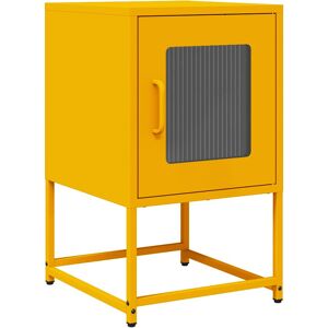 (mustard yellow) vidaXL Bedside Cabinet Anthracite 36x39x60.5 cm Cold-rolled Ste (mustard yellow) vidaXL Bedside Cabinet Anthracite 36x39x60.5 cm Cold-rolled Ste