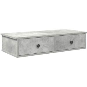 (concrete grey, 80 x 31 x 17 cm) vidaXL Wall Shelf with Drawers White 60x25x15 c (concrete grey, 80 x 31 x 17 cm) vidaXL Wall Shelf with Drawers White 60x25x15 c