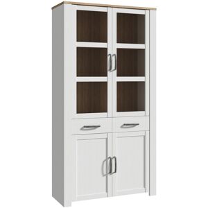 Furniture To Go Bohol Display Cabinet 4 Door 2 Drawers in Oak/Riviera Oak Furniture To Go Bohol Display Cabinet 4 Door 2 Drawers in Oak/Riviera Oak
