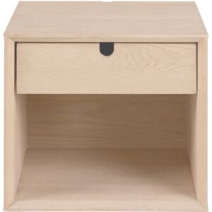 Furniture To Go Century 1 Drawer Wall Mounted Bedside Table in White Oak Furniture To Go Century 1 Drawer Wall Mounted Bedside Table in White Oak