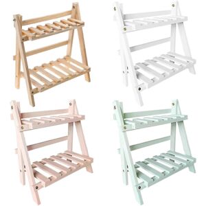 Unbranded (Green, One size) 2 Tier Wood Storage Shelf Desktop Wooden Rack Plant Pot Flower Unbranded (Green, One size) 2 Tier Wood Storage Shelf Desktop Wooden Rack Plant Pot Flower