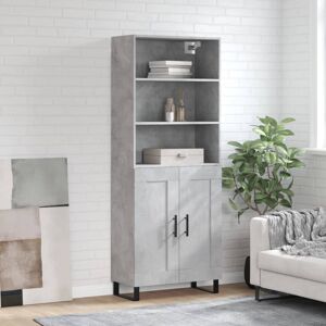 vidaXL Highboard Concrete Grey - Sideboard, 2 wood doors vidaXL Highboard Concrete Grey - Sideboard, 2 wood doors