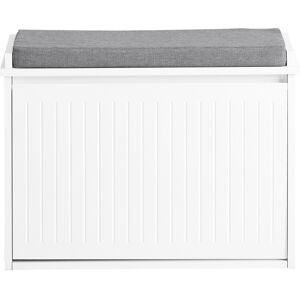 SoBuy FSR98-W Hallway Shoe Bench with Cushioned Seat - 2-Tier Flip-Down Shoe Sto SoBuy FSR98-W Hallway Shoe Bench with Cushioned Seat - 2-Tier Flip-Down Shoe Sto