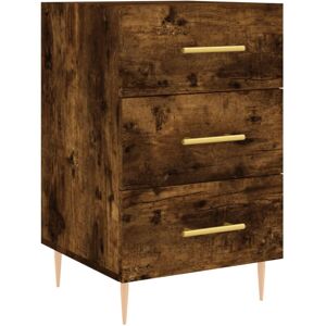 vidaXL Smoked Oak Bedside Cabinet - Bedside Table Nightstand - Bedstand - Bedside Cabinet vidaXL Smoked Oak Bedside Cabinet - Bedside Table Nightstand - Bedstand - Bedside Cabinet