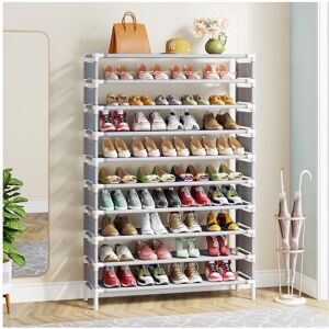 Unbranded (Grey) 10 Tiers Shoe Rack, Large Capacity Shoe Shelf for 50 Pairs, Space Saving Unbranded (Grey) 10 Tiers Shoe Rack, Large Capacity Shoe Shelf for 50 Pairs, Space Saving