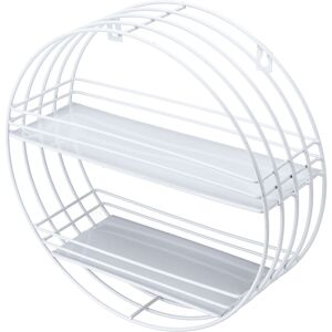 GreenZech (White) 2 Tier Wall Shelf Iron Hanging Storage Holder Display Rack Organizer GreenZech (White) 2 Tier Wall Shelf Iron Hanging Storage Holder Display Rack Organizer