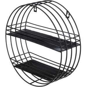 GreenZech (Black) 2 Tier Wall Shelf Iron Hanging Storage Holder Display Rack Organizer GreenZech (Black) 2 Tier Wall Shelf Iron Hanging Storage Holder Display Rack Organizer