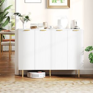 HOMCOM Sideboard Buffet Cabinet with Adjustable Shelves, White HOMCOM Sideboard Buffet Cabinet with Adjustable Shelves, White