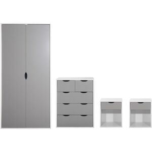 Timber Art Design UK 4 Piece Bedroom Set 3+2 Wardrobe Storage Hanging Door Cupboard With Shelving Dr Timber Art Design UK 4 Piece Bedroom Set 3+2 Wardrobe Storage Hanging Door Cupboard With Shelving Dr