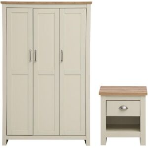 Timber Art Design UK 2 Piece Bedroom Set – 3 Door Wardrobe with Shelving and 1 Drawer Bedside Table B Timber Art Design UK 2 Piece Bedroom Set – 3 Door Wardrobe with Shelving and 1 Drawer Bedside Table B