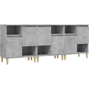 (concrete grey, 3 pcs) vidaXL Sideboards Cabinet Cupboard Highboard 2 pcs Grey S (concrete grey, 3 pcs) vidaXL Sideboards Cabinet Cupboard Highboard 2 pcs Grey S