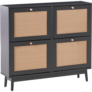 Beliani Shoe Storage Cabinet ARMIDALE Black Beliani Shoe Storage Cabinet ARMIDALE Black
