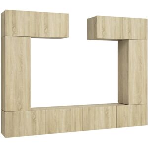 VidaXL 6 Piece TV Cabinet Set-TV Stand-Television Unit Sonoma Oak Engineered Wood 48862 VidaXL 6 Piece TV Cabinet Set-TV Stand-Television Unit Sonoma Oak Engineered Wood 48862