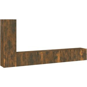 VidaXL 3 Piece TV Cabinet Set-TV Stand-Television Unit Smoked Oak Engineered Wood 75988 VidaXL 3 Piece TV Cabinet Set-TV Stand-Television Unit Smoked Oak Engineered Wood 75988