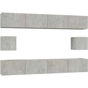 VidaXL 6 Piece TV Cabinet Set-TV Stand-Television Unit Concrete Grey Engineered Wood 84 VidaXL 6 Piece TV Cabinet Set-TV Stand-Television Unit Concrete Grey Engineered Wood 84