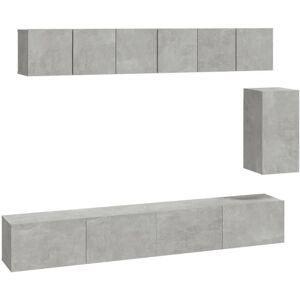 VidaXL 6 Piece TV Cabinet Set-TV Stand-Television Unit Concrete Grey Engineered Wood 89 VidaXL 6 Piece TV Cabinet Set-TV Stand-Television Unit Concrete Grey Engineered Wood 89