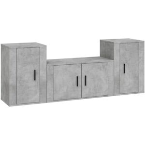 VidaXL 3 Piece TV Cabinet Set-TV Stand-Television Unit Concrete Grey Engineered Wood 59 VidaXL 3 Piece TV Cabinet Set-TV Stand-Television Unit Concrete Grey Engineered Wood 59