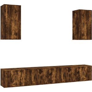 VidaXL 6 Piece TV Cabinet Set-TV Stand-Television Unit Smoked Oak Engineered Wood 17900 VidaXL 6 Piece TV Cabinet Set-TV Stand-Television Unit Smoked Oak Engineered Wood 17900