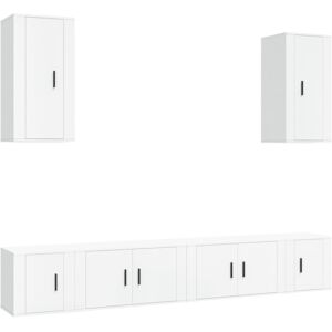 VidaXL 6 Piece TV Cabinet Set-TV Stand-Television Unit White Engineered Wood 828260 VidaXL 6 Piece TV Cabinet Set-TV Stand-Television Unit White Engineered Wood 828260