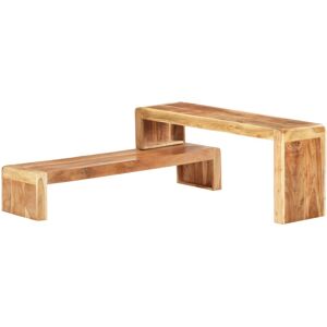 VidaXL 2 Piece TV Cabinet-TV Stand-Television Unit Solid Acacia Wood 778968 VidaXL 2 Piece TV Cabinet-TV Stand-Television Unit Solid Acacia Wood 778968