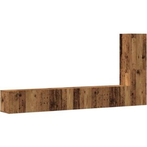 VidaXL 3 Piece TV Cabinet Set-TV Stand-Television Unit Wall-mounted Old Wood Engineered VidaXL 3 Piece TV Cabinet Set-TV Stand-Television Unit Wall-mounted Old Wood Engineered