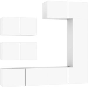 VidaXL 6 Piece TV Cabinet Set-TV Stand-Television Unit White Engineered Wood 851156 VidaXL 6 Piece TV Cabinet Set-TV Stand-Television Unit White Engineered Wood 851156