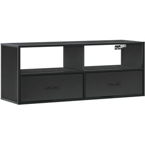 VidaXL TV Cabinet-TV Stand-Television Unit Black 100x31x39.5 cm Engineered Wood and Met VidaXL TV Cabinet-TV Stand-Television Unit Black 100x31x39.5 cm Engineered Wood and Met