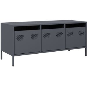 VidaXL TV Cabinet-TV Stand-Television Unit Anthracite 101.5x39x43.5 cm Cold-rolled Stee VidaXL TV Cabinet-TV Stand-Television Unit Anthracite 101.5x39x43.5 cm Cold-rolled Stee