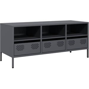 VidaXL TV Cabinet-TV Stand-Television Unit Anthracite 101.5x39x43.5 cm Cold-rolled Stee VidaXL TV Cabinet-TV Stand-Television Unit Anthracite 101.5x39x43.5 cm Cold-rolled Stee