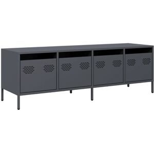VidaXL TV Cabinet-TV Stand-Television Unit Anthracite 135x39x43.5 cm Cold-rolled Steel VidaXL TV Cabinet-TV Stand-Television Unit Anthracite 135x39x43.5 cm Cold-rolled Steel