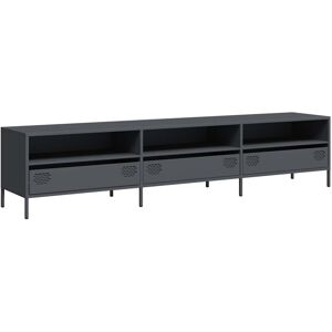 VidaXL TV Cabinet-TV Stand-Television Unit Anthracite 202x39x43.5 cm Cold-rolled Steel VidaXL TV Cabinet-TV Stand-Television Unit Anthracite 202x39x43.5 cm Cold-rolled Steel