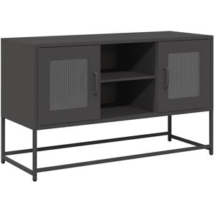 VidaXL TV Cabinet-TV Stand-Television Unit Black 100.5x39x60.5 cm Steel 136769 VidaXL TV Cabinet-TV Stand-Television Unit Black 100.5x39x60.5 cm Steel 136769