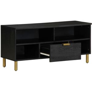 VidaXL TV Cabinet-TV Stand-Television Unit Black 100x33x46 cm Engineered Wood 676589 VidaXL TV Cabinet-TV Stand-Television Unit Black 100x33x46 cm Engineered Wood 676589