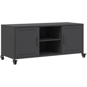 VidaXL TV Cabinet-TV Stand-Television Unit Black 100.5x39x43.5 cm Steel 953778 VidaXL TV Cabinet-TV Stand-Television Unit Black 100.5x39x43.5 cm Steel 953778