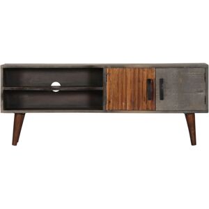 VidaXL TV Cabinet-TV Stand-Television Unit Grey 130x30x46 cm Solid Rough Mango Wood 540 VidaXL TV Cabinet-TV Stand-Television Unit Grey 130x30x46 cm Solid Rough Mango Wood 540