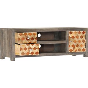 VidaXL TV Cabinet-TV Stand-Television Unit Grey 120x30x40 cm Solid Mango Wood 954280 VidaXL TV Cabinet-TV Stand-Television Unit Grey 120x30x40 cm Solid Mango Wood 954280