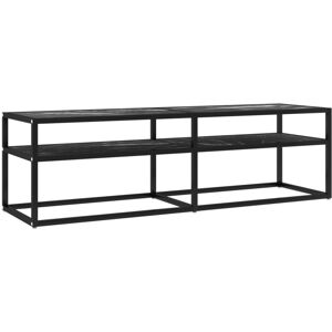 VidaXL TV Cabinet-TV Stand-Television Unit Black Marble 140x40x40.5 cm Tempered Glass 2 VidaXL TV Cabinet-TV Stand-Television Unit Black Marble 140x40x40.5 cm Tempered Glass 2