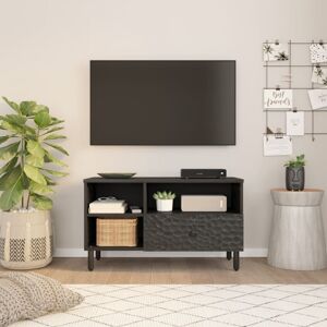 VidaXL TV Cabinet-TV Stand-Television Unit Black 80x33x46 cm Solid Wood Mango 318166 VidaXL TV Cabinet-TV Stand-Television Unit Black 80x33x46 cm Solid Wood Mango 318166
