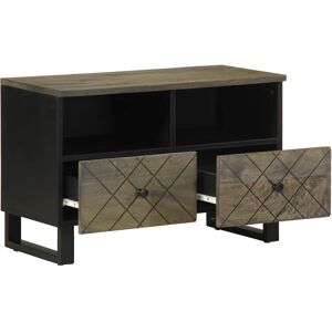 VidaXL TV Cabinet-TV Stand-Television Unit Black 70x33x46 cm Solid Wood Mango 461894 VidaXL TV Cabinet-TV Stand-Television Unit Black 70x33x46 cm Solid Wood Mango 461894