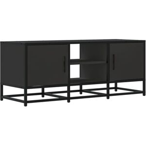VidaXL TV Cabinet-TV Stand-Television Unit Black 100x35x41 cm Engineered Wood and Metal VidaXL TV Cabinet-TV Stand-Television Unit Black 100x35x41 cm Engineered Wood and Metal