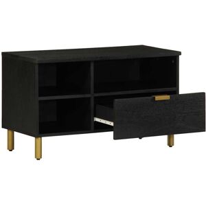 VidaXL TV Cabinet-TV Stand-Television Unit Black 80x33x46 cm Engineered Wood 968561 VidaXL TV Cabinet-TV Stand-Television Unit Black 80x33x46 cm Engineered Wood 968561