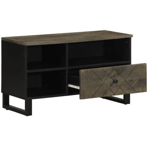 VidaXL TV Cabinet-TV Stand-Television Unit Black 80x33x46 cm Solid Wood Mango 528851 VidaXL TV Cabinet-TV Stand-Television Unit Black 80x33x46 cm Solid Wood Mango 528851