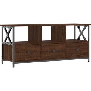 VidaXL TV Cabinet-TV Stand-Television Unit Brown Oak 102x33x45 cm Engineered Wood&Iron VidaXL TV Cabinet-TV Stand-Television Unit Brown Oak 102x33x45 cm Engineered Wood&Iron