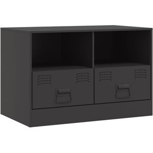 VidaXL TV Cabinet-TV Stand-Television Unit Black 67x39x44 cm Steel 470425 VidaXL TV Cabinet-TV Stand-Television Unit Black 67x39x44 cm Steel 470425