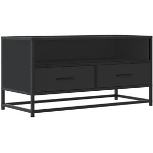 VidaXL TV Cabinet-TV Stand-Television Unit Black 80x34.5x40 cm Engineered Wood and Meta VidaXL TV Cabinet-TV Stand-Television Unit Black 80x34.5x40 cm Engineered Wood and Meta