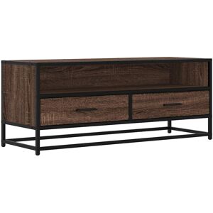 VidaXL TV Cabinet-TV Stand-Television Unit Brown Oak 100x34.5x40 cm Engineered Wood and VidaXL TV Cabinet-TV Stand-Television Unit Brown Oak 100x34.5x40 cm Engineered Wood and