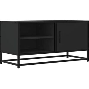 VidaXL TV Cabinet-TV Stand-Television Unit Black 80x34.5x40 cm Engineered Wood and Meta VidaXL TV Cabinet-TV Stand-Television Unit Black 80x34.5x40 cm Engineered Wood and Meta